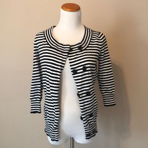 TwentyOne black & white striped cardigan S